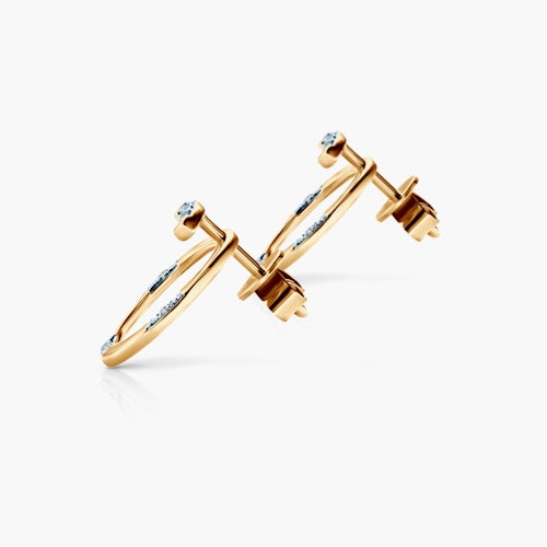 Kolczyki koła Savicki: złote, diamenty